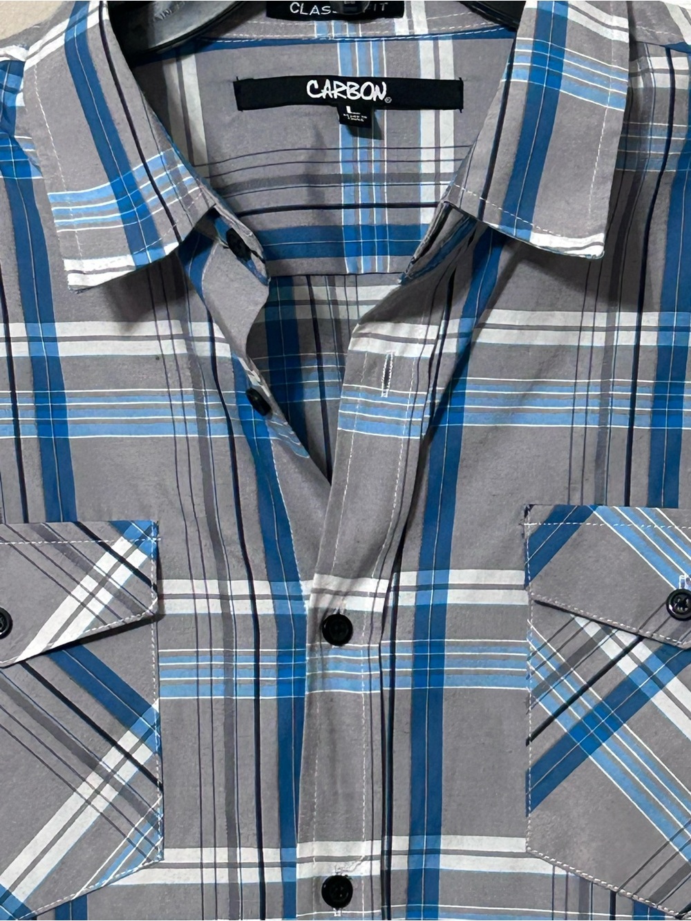 Carbon Men's button-up shirt size Large
